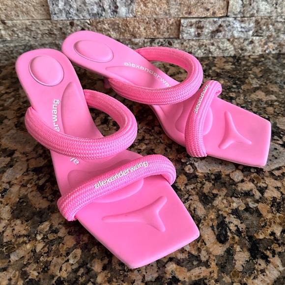 Alexander Wang Julie Tubular Webbing Heel Sandals - Picture 1 of 11